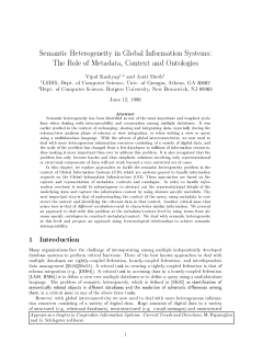 Semantic Heterogeneity in Global