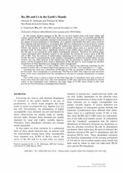 Ba, Rb and Cs in the Earth`s Mantle