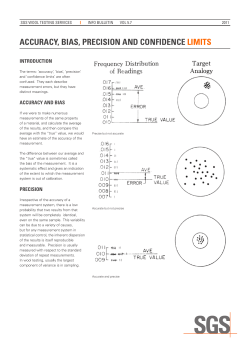 accuracy, bias, precision and confidence limits