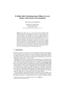 To Boldly Split: Partitioning Space Filling Curves by Markov Chain