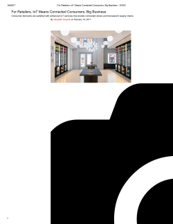 For Retailers, IoT Means Connected Consumers, Big