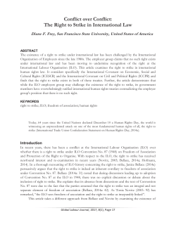 Conflict over Conflict: The Right to Strike in International Law
