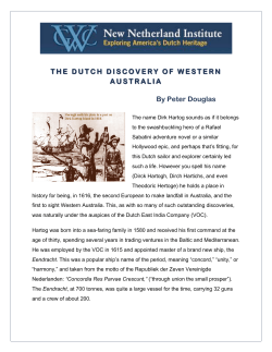 The Dutch Discovery of Western Australia