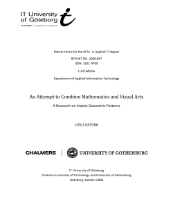 An Attempt to Combine Arts and Mathematics