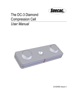 The DC-3 Diamond Compression Cell User Manual