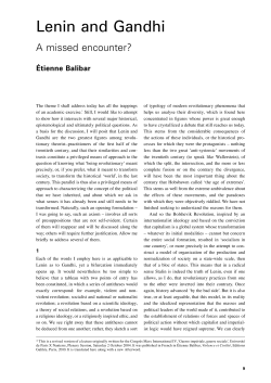 Lenin and Gandhi - Satyagraha Foundation