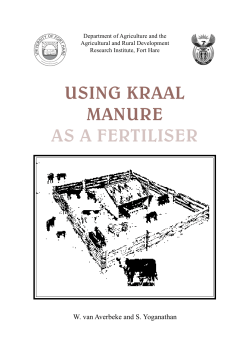 USING KRAAL MANURE AS A FERTILISER