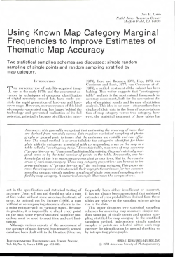 Using Known Map Category Marginal Frequencies to