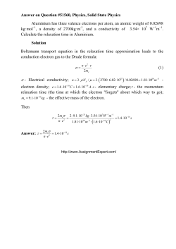 Answer on Question #51560, Physics, Solid State Physics