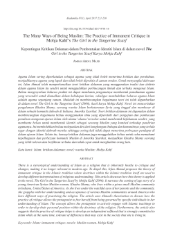The Many Ways of Being Muslim: The Practice of Immanent Critique
