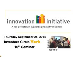 Thursday September 25, 2014 York