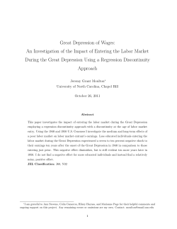 Great Depression of Wages - The Society of Labor Economists