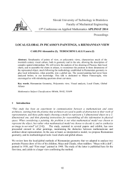 local/global in picasso`s paintings, a riemannian view
