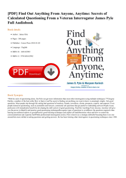 Find Out Anything From Anyone, Anytime