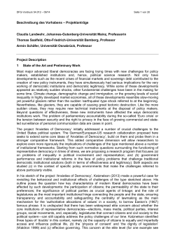 Beschreibung des Vorhabens &ndash; Projektantr&auml;ge Claudia Landwehr