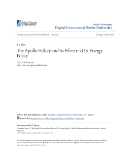 The Apollo Fallacy and its Effect on US Energy Policy