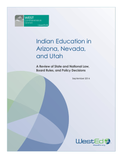 Indian Education in Arizona, Nevada, and Utah: A Review of State