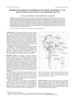 sedimentary basins of rond&ocirc;nia state, brazil: response
