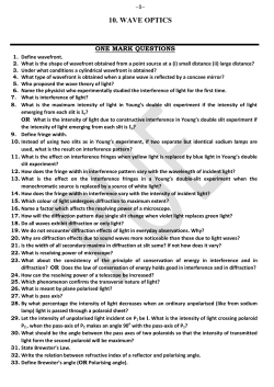 10. wave optics