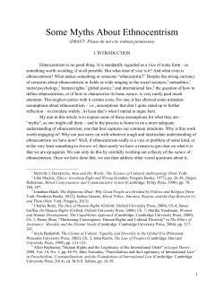 Some Myths About Ethnocentrism