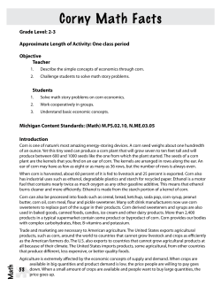 Corny Math Facts - Michigan Agriculture in the Classroom