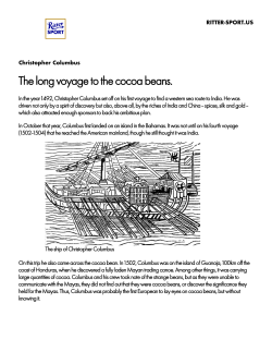 The long voyage to the cocoa beans.