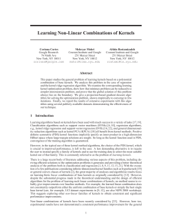 Learning Non-Linear Combinations of Kernels