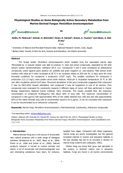 Marine-Derived Fungus Penicillium brevicompactum