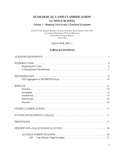 Ecological Land - Government of Nova Scotia