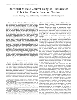 Individual Muscle Control using an Exoskeleton