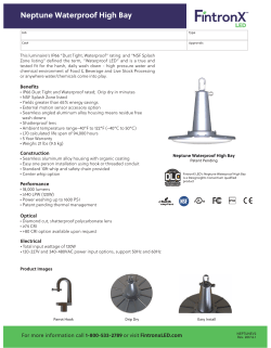 Neptune - Waterproof High Bay Spec Sheet