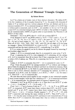The Generation of Minimal Triangle Graphs