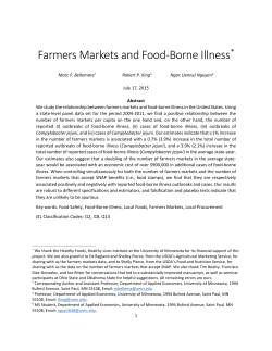 Farmers Markets and Food-Borne Illness