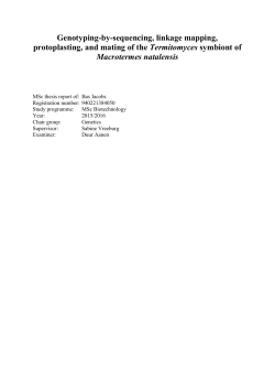 Genotyping-by-sequencing, linkage mapping, protoplasting, and