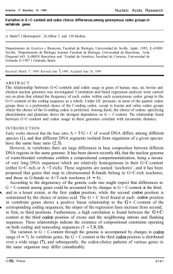The relationship between G+C-content and codon usage in genes of