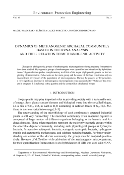 Environment Protection Engineering DYNAMICS OF