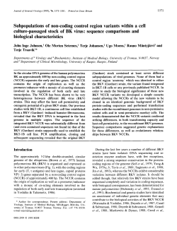 Subpopulations of non-coding control region variants within a cell