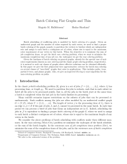 Batch Coloring Flat Graphs and Thin