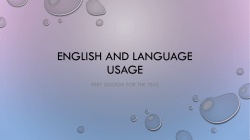 English and language usage
