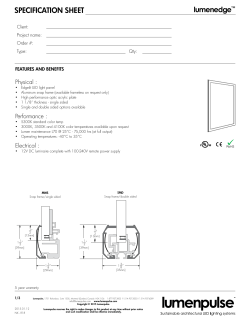 SPECIFICATION SHEET lumenedge