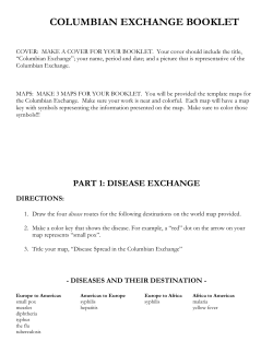 columbian exchange booklet