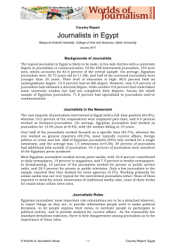 Journalists in Egypt