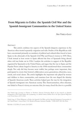 From Migrants to Exiles: the Spanish Civil War