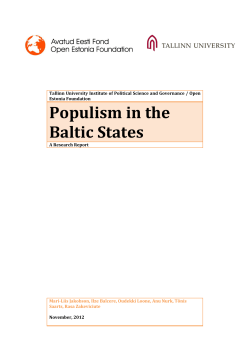 Populism in the Baltic States