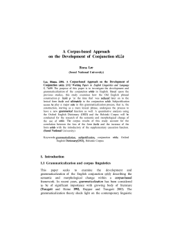 A Corpus-based Approach on the Development of Conjunction while