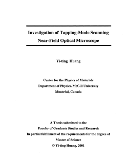 Investigation of Tapping-Mode Scanning Near