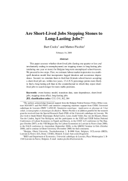 Are Short-Lived Jobs Stepping Stones to Long-Lasting Jobs?