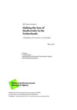 MNP rapeport 500094001 Halting the loss of biodiversity in