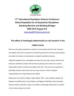 11 International Equitation Science Conference Ethical Equitation