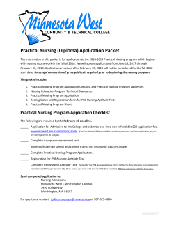 Practical Nursing (Diploma) Application Packet